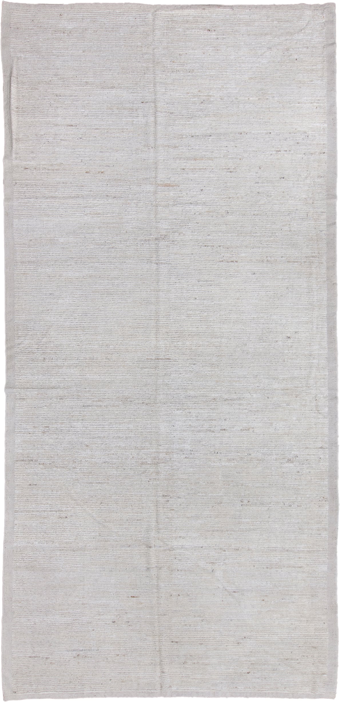 7' x 16' one-of-a-kind handmade vintage Tulu rug. Color palette: ivory, cream, taupe, beige, light gray, gray