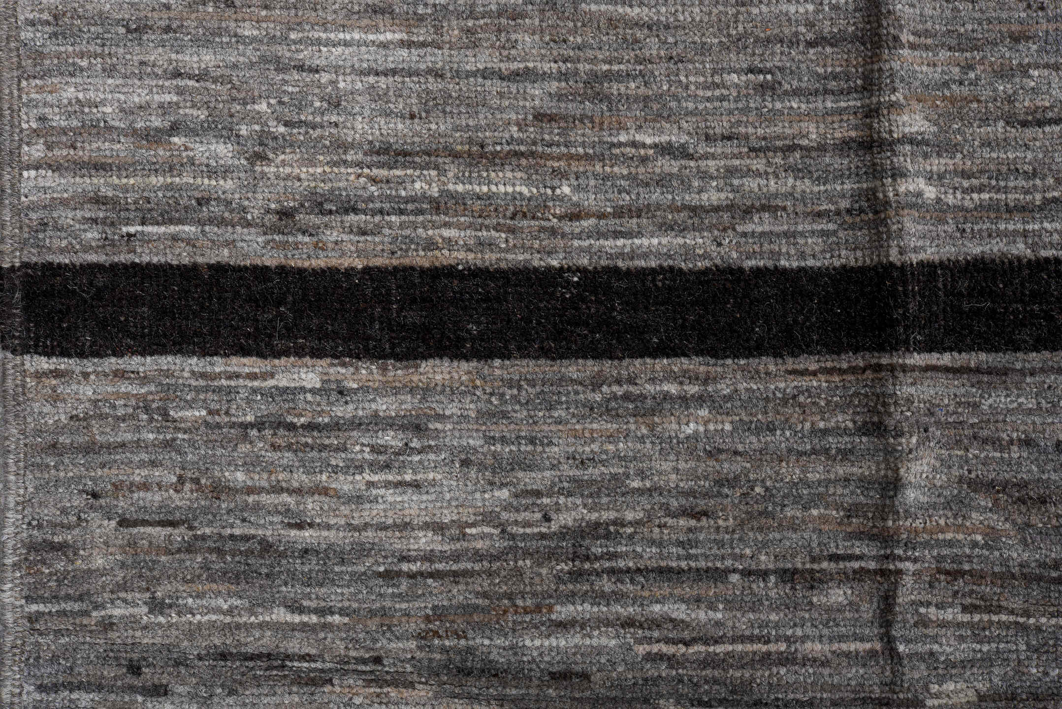10' x 13' one-of-a-kind handmade vintage Tulu large size rug. Color palette: gray, charcoal, black, slate