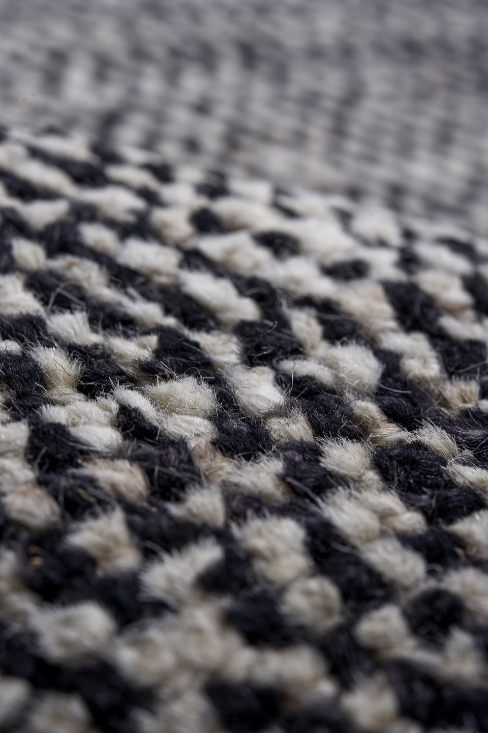 11' x 14' one-of-a-kind handmade vintage Tulu oversize rug. Color palette: charcoal, ivory, saffron, crimson, blue, taupe