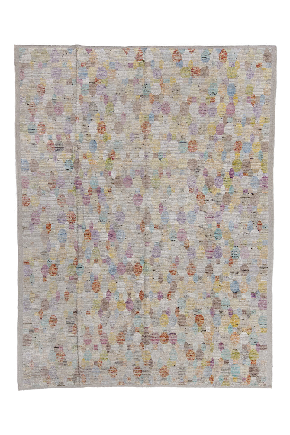 9' x 11' one-of-a-kind handmade vintage Tulu large size rug. Color palette: black, blue, charcoal, dark gray, dim gray