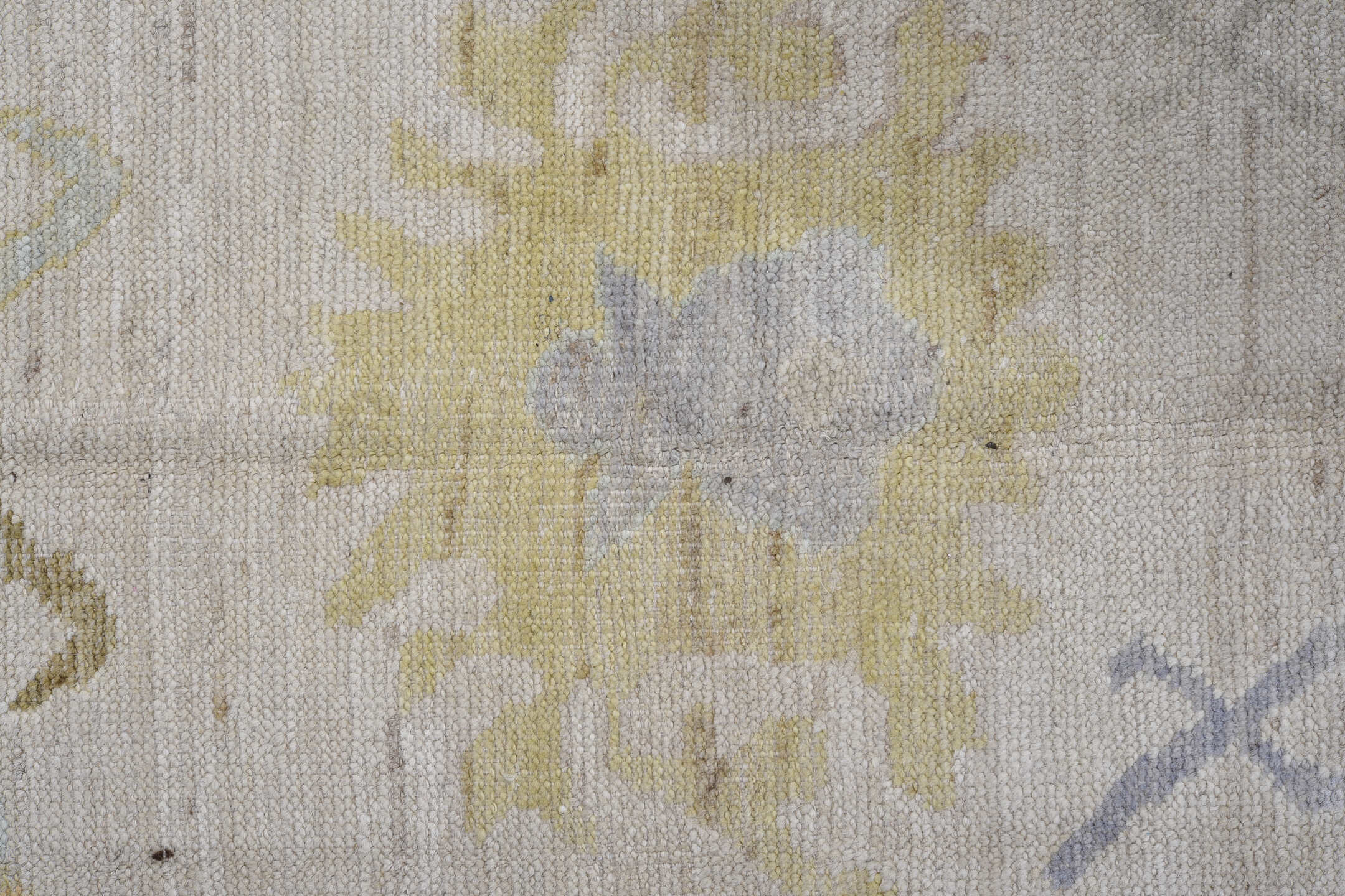 11' x 14' one-of-a-kind handmade vintage Oushak oversize rug. Color palette: brown, dim gray, gainsboro, gray, light gray