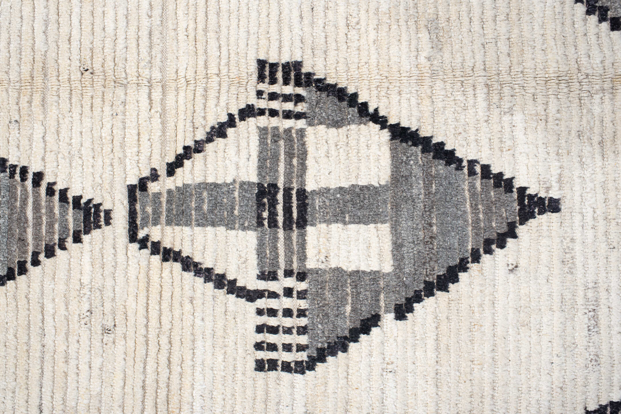 13' x 17' one-of-a-kind handmade vintage Tulu oversize rug. Color palette: black, charcoal, dark gray, dim gray, gray