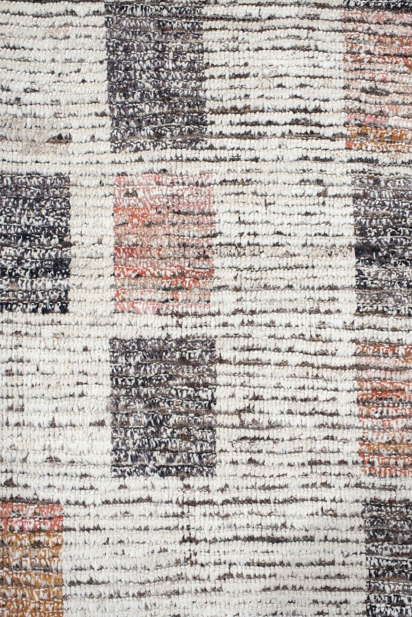 13' x 14' one-of-a-kind handmade vintage Tulu oversize rug. Color palette: ivory, charcoal, slate, taupe, soft blue