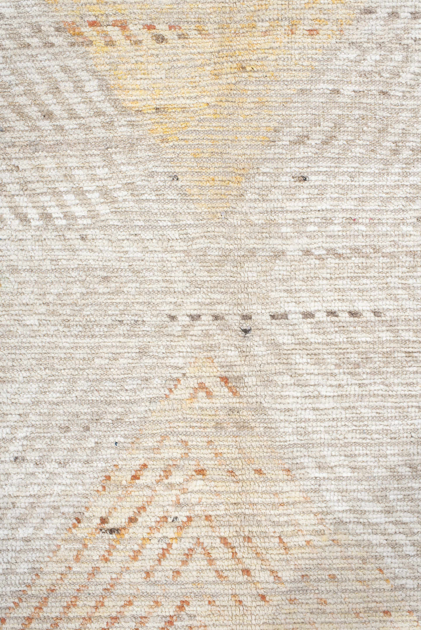 13' x 16' one-of-a-kind handmade vintage Tulu oversize rug. Color palette: ivory, peach, sky_blue, sage, soft_gold, taupe