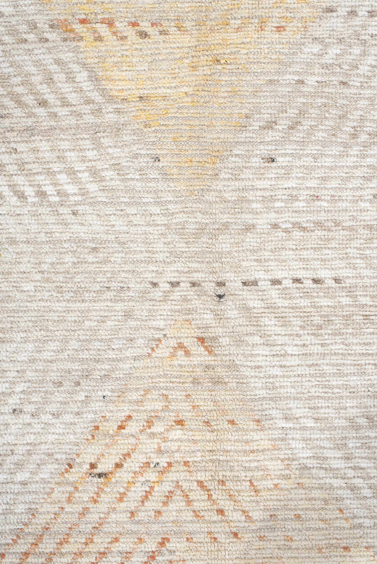 13' x 16' one-of-a-kind handmade vintage Tulu oversize rug. Color palette: ivory, peach, sky_blue, sage, soft_gold, taupe