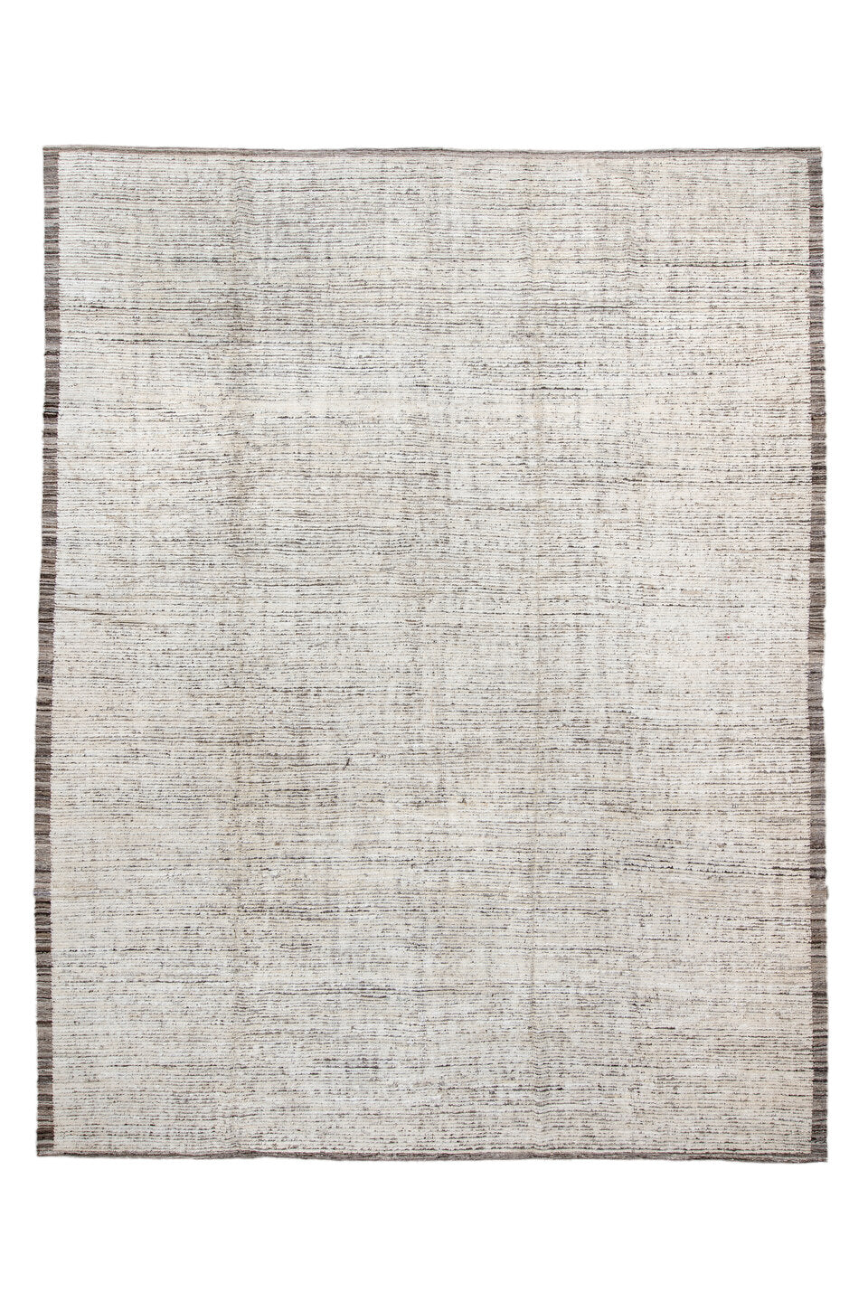 10' x 13' one-of-a-kind handmade vintage Tulu large size rug. Color palette: dark gray, dim gray, gray, light gray
