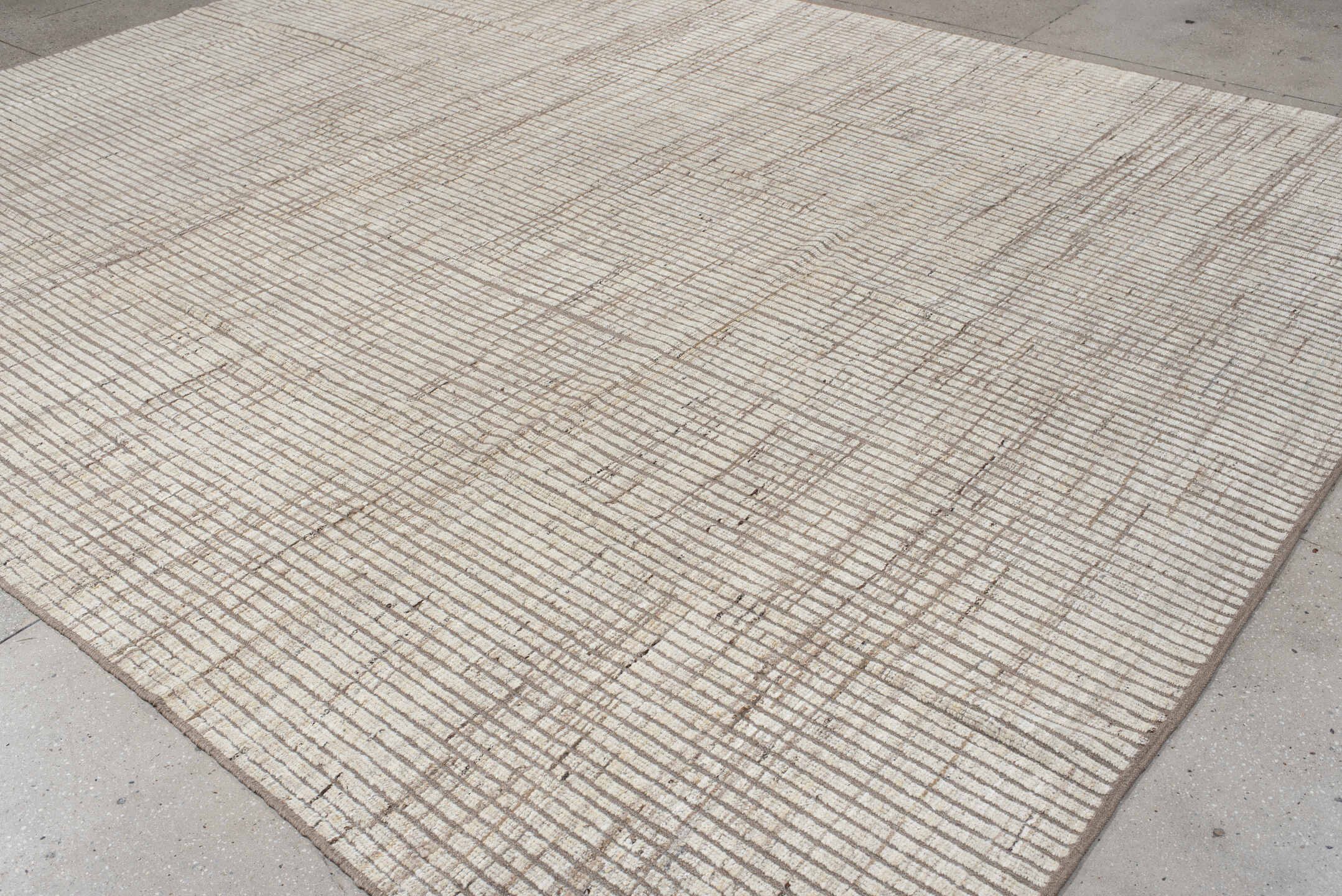 10' x 12' one-of-a-kind handmade vintage Tulu large size rug. Color palette: dark gray, dim gray, floral white, gray