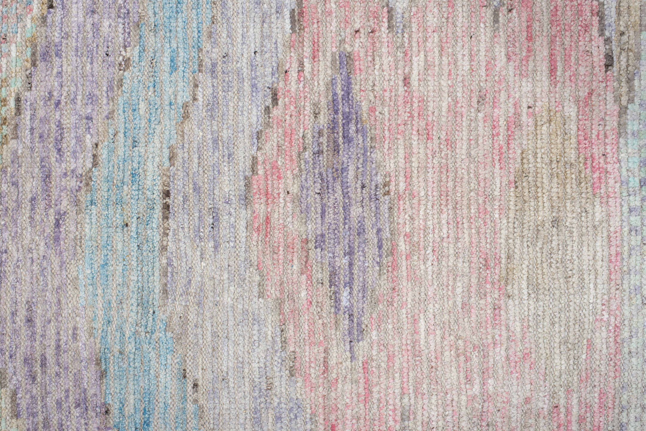 9' x 14' one-of-a-kind handmade vintage Tulu large size rug. Color palette: blue, fiord, gainsboro, gray, light blue