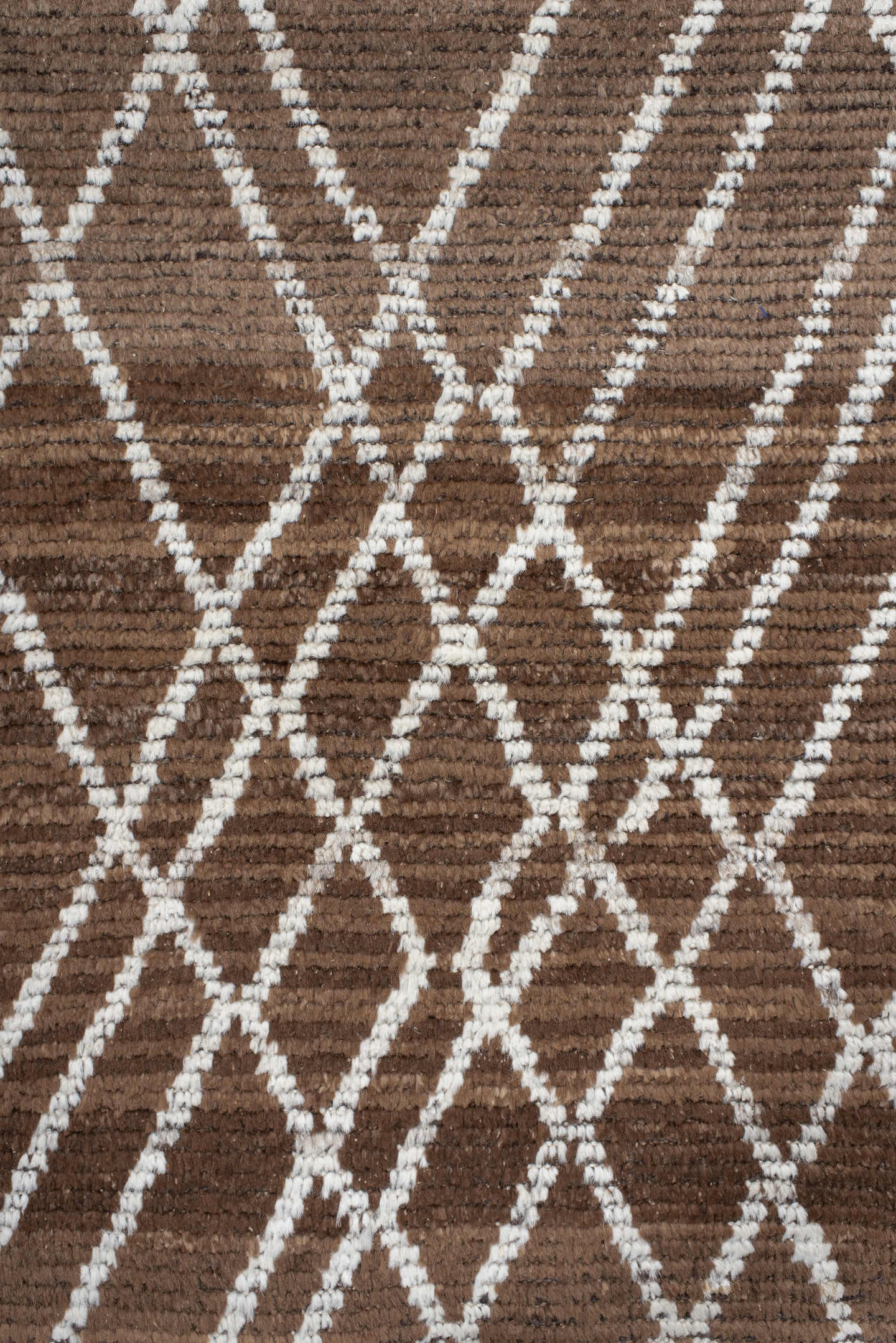 3' x 15' one-of-a-kind handmade vintage Tulu runner rug. Color palette: brown, ivory, taupe, charcoal, beige, gray, black