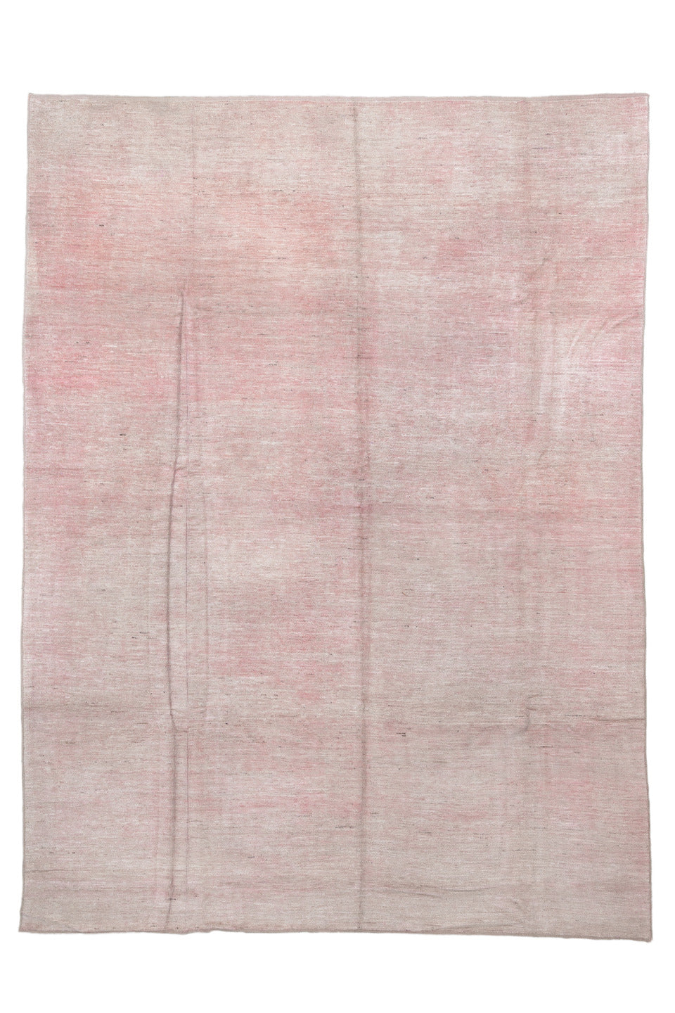 11' x 15' one-of-a-kind handmade vintage Tulu oversize rug. Color palette: gray, light gray, off-white, pink