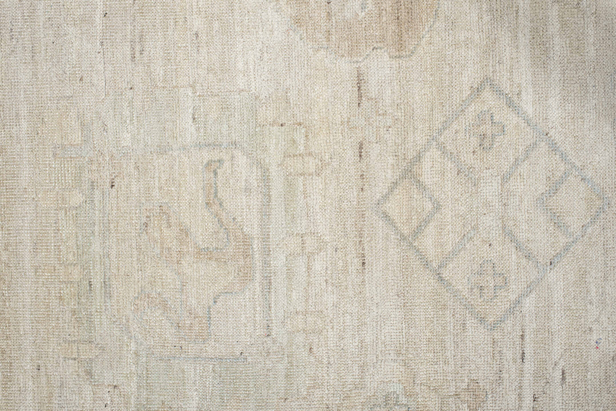 14' x 17' one-of-a-kind handmade vintage Tulu oversize rug. Color palette: brown, gray, light gray, off-white, silver