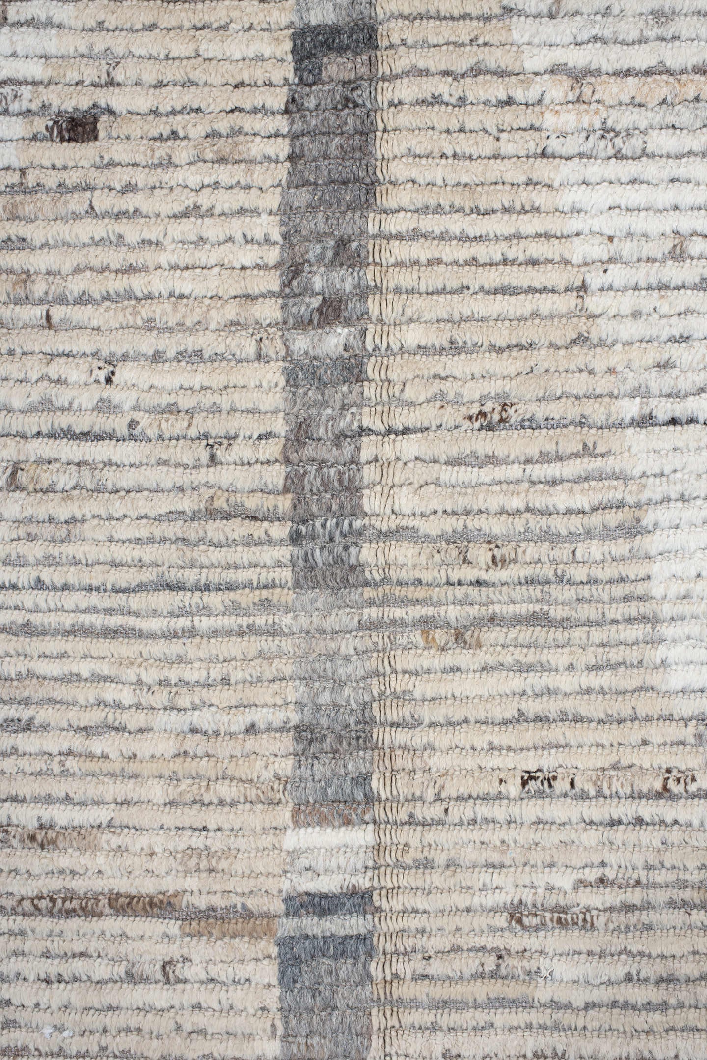10' x 13' one-of-a-kind handmade vintage Tulu large size rug. Color palette: ivory, charcoal, gray, sky_blue, taupe