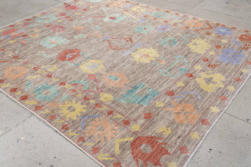 Vintage Oushak Area Rug (8' x 9')