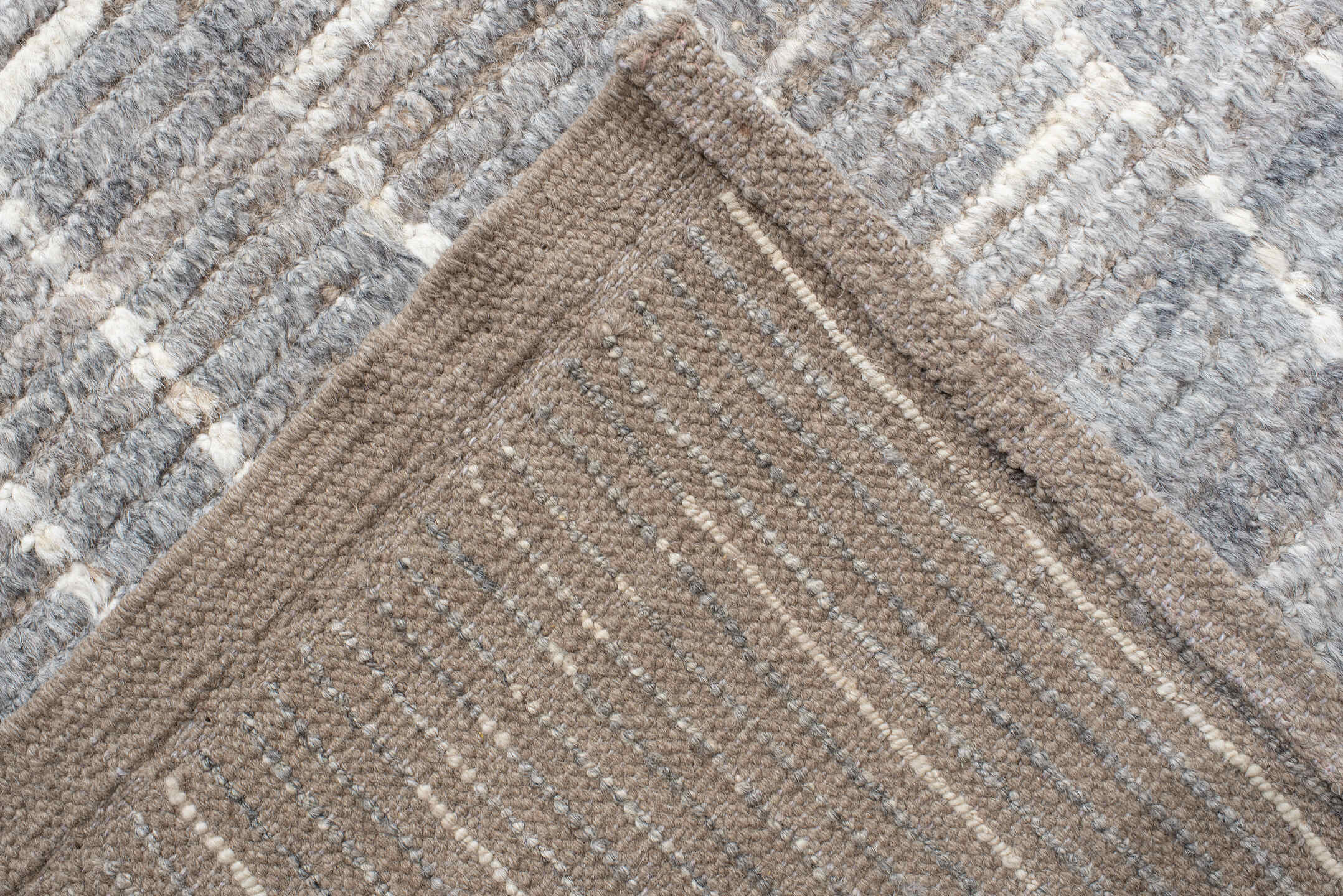 14' x 15' one-of-a-kind handmade vintage Tulu oversize rug. Color palette: dark gray, dim gray, gainsboro, gray, light gray