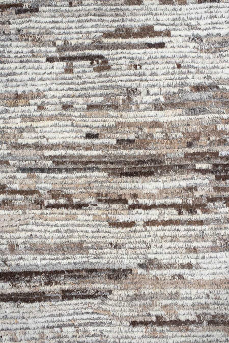 14' x 19' one-of-a-kind handmade vintage Tulu oversize rug. Color palette: ivory, taupe, brown, beige, gray