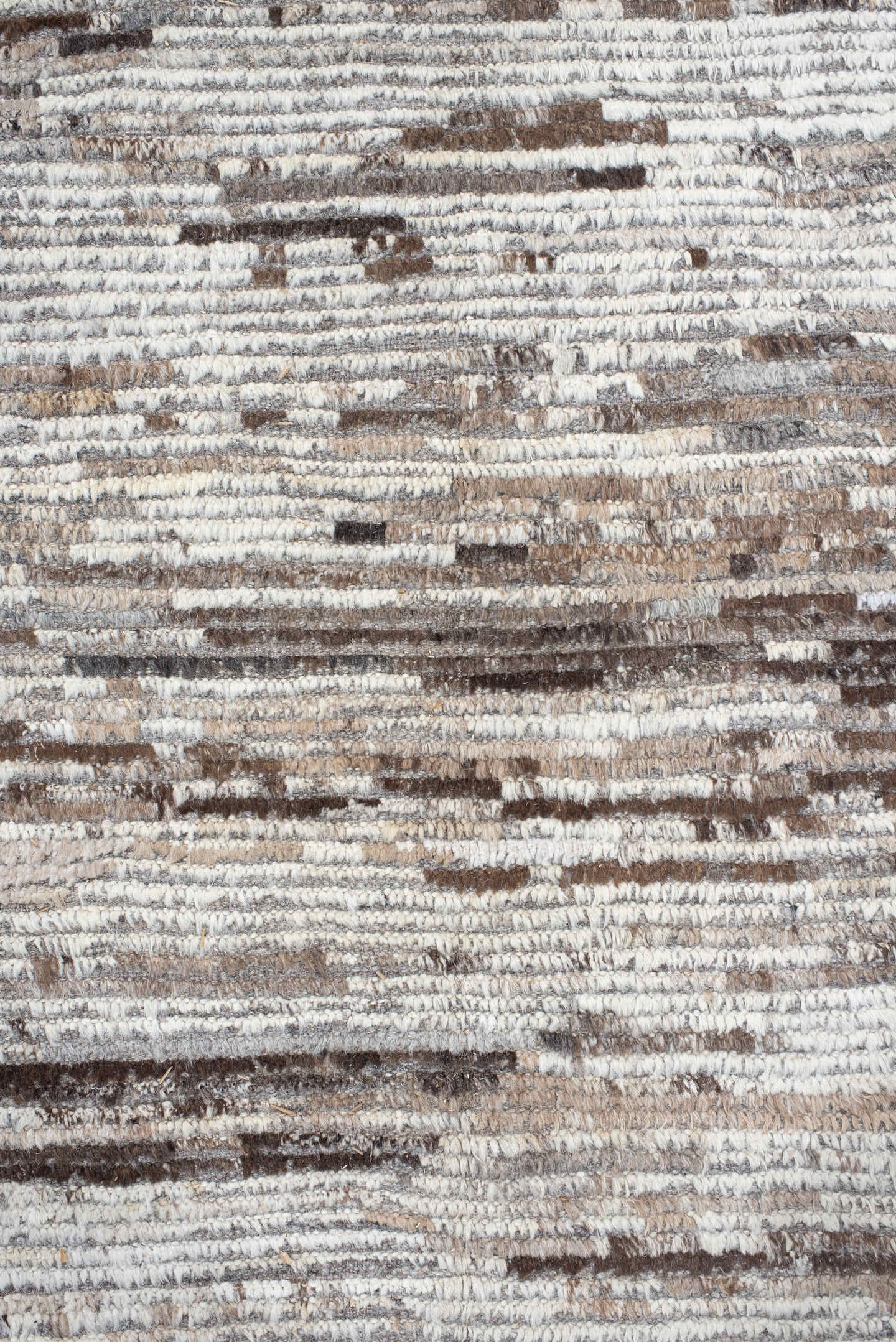 14' x 19' one-of-a-kind handmade vintage Tulu oversize rug. Color palette: ivory, taupe, brown, beige, gray