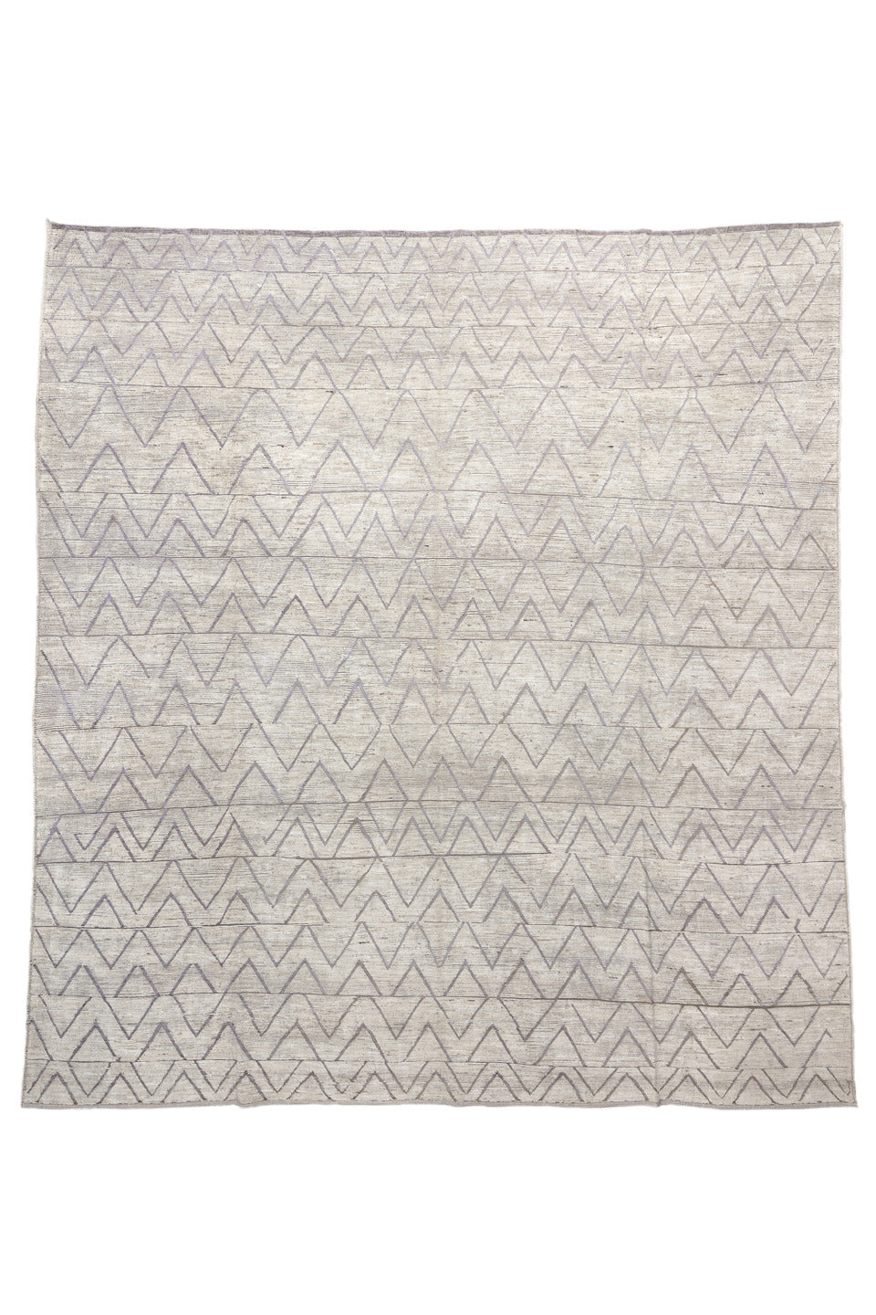 13' x 14' one-of-a-kind handmade vintage Tulu oversize rug. Color palette: dark gray, dim gray, gainsboro, gray, light gray