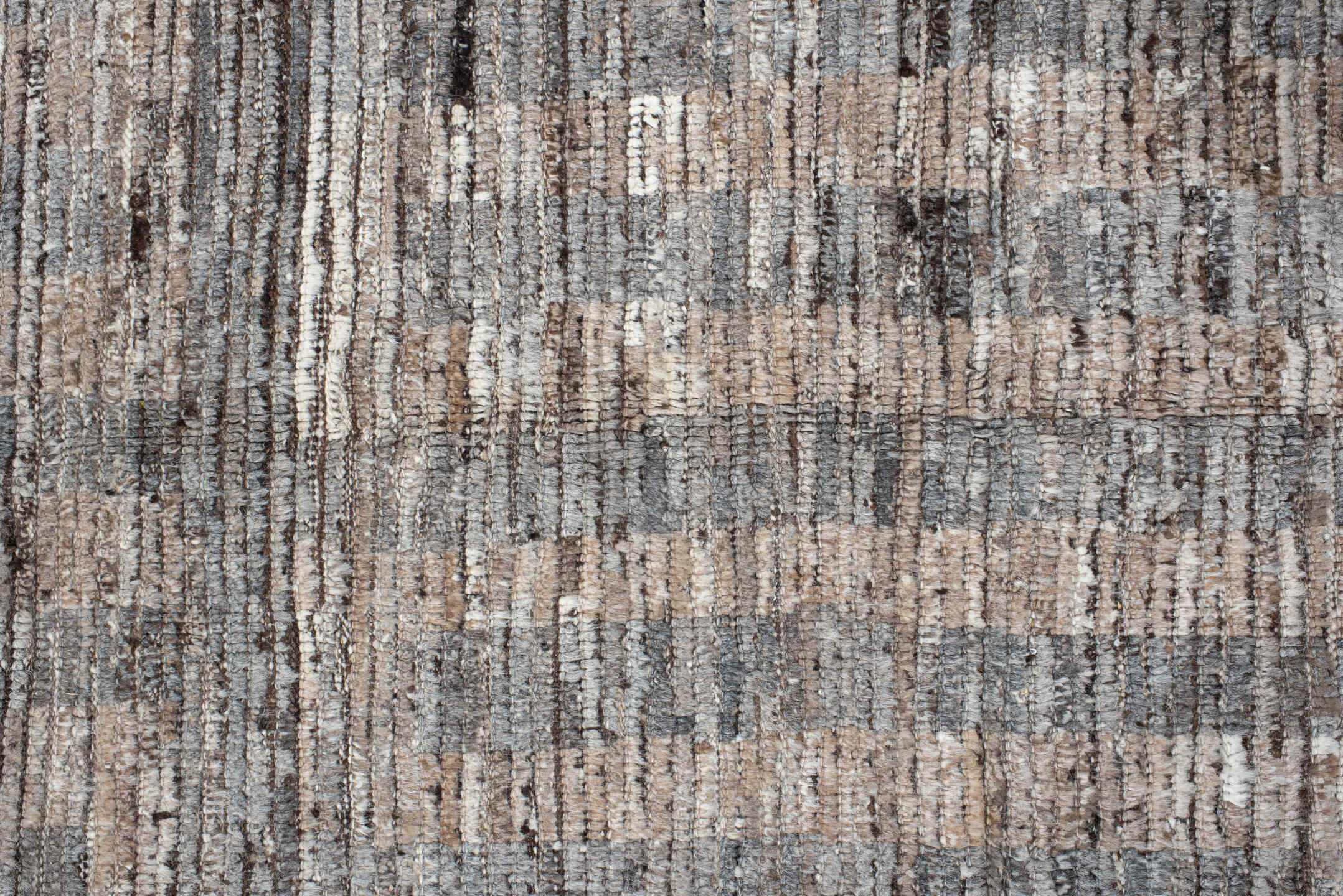6' x 9' one-of-a-kind handmade vintage Tulu medium size rug. Color palette: gray, light gray, off-white, black, brown, pink