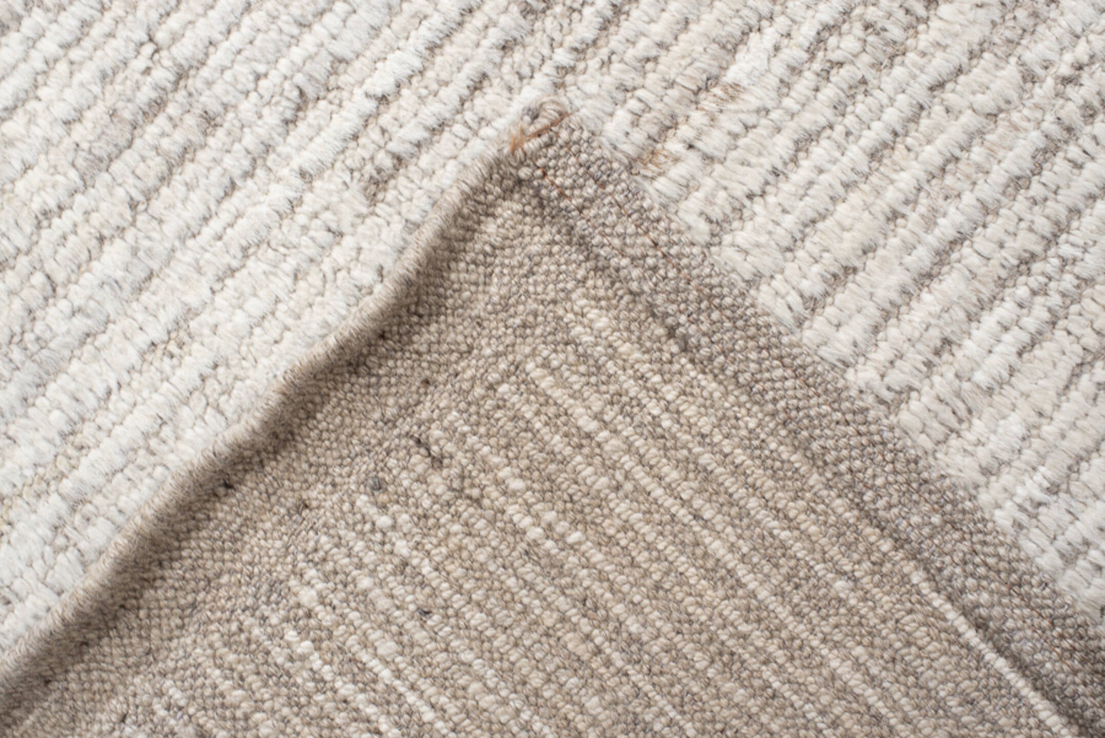 12' x 14' one-of-a-kind handmade vintage Tulu oversize rug. Color palette: ivory, cream, taupe, beige, camel, gray