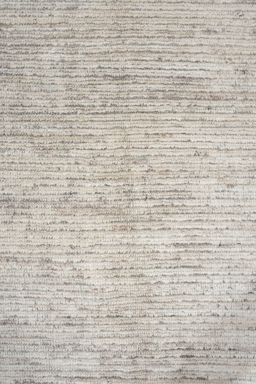 12' x 14' one-of-a-kind handmade vintage Tulu oversize rug. Color palette: ivory, taupe, gray, cream, beige