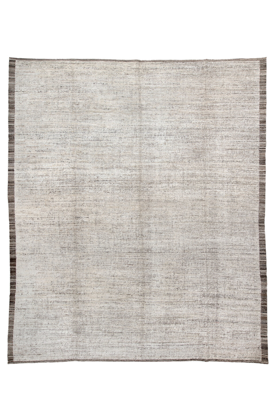 12' x 14' one-of-a-kind handmade vintage Tulu oversize rug. Color palette: dark gray, dim gray, gainsboro, gray, light gray