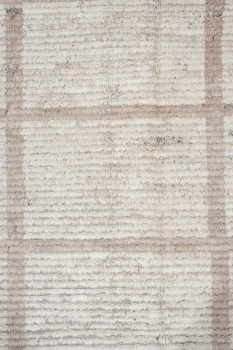 12' x 15' one-of-a-kind handmade vintage Tulu oversize rug. Color palette: ivory, taupe, cream, beige, camel, gray