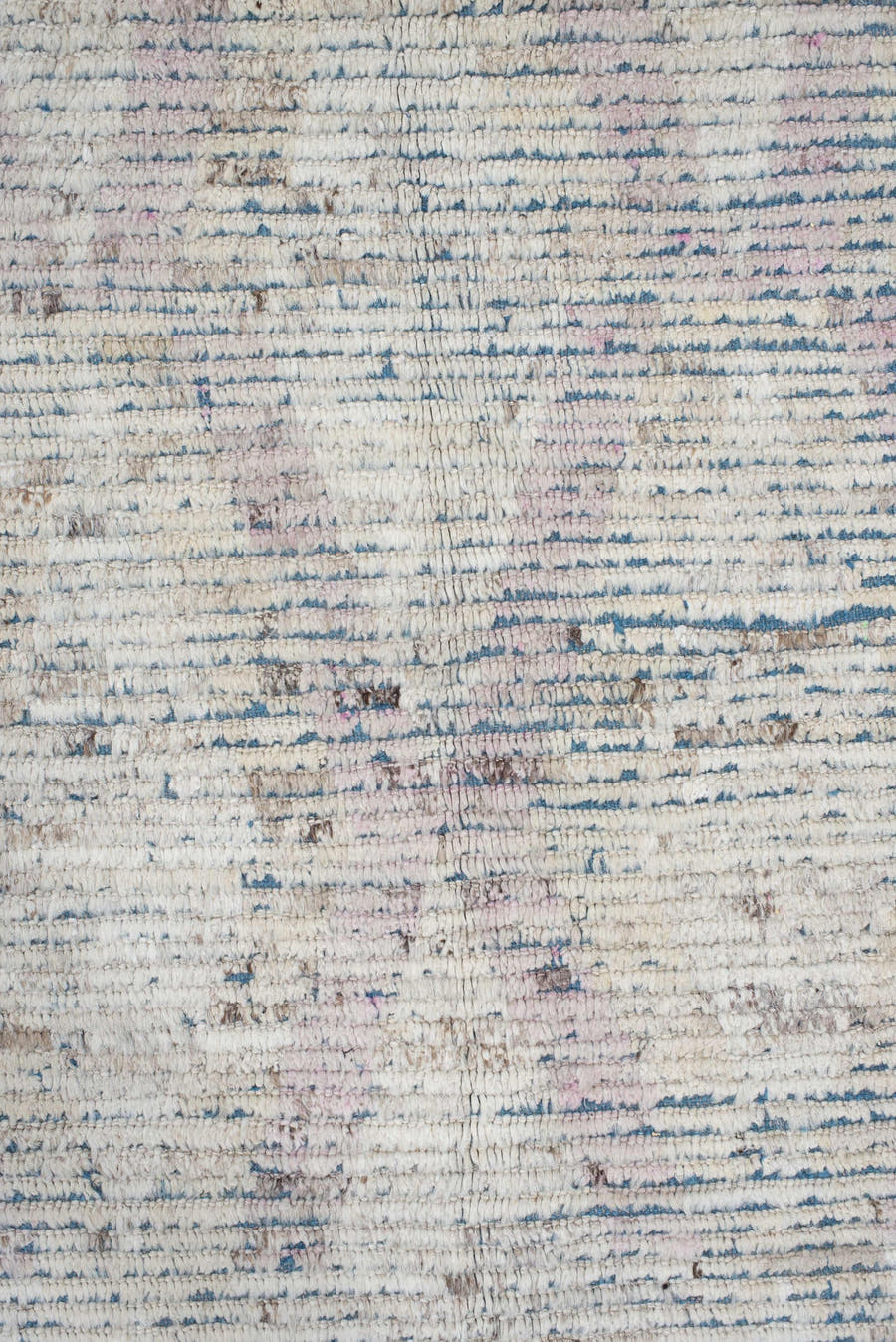 13' x 14' one-of-a-kind handmade vintage Tulu oversize rug. Color palette: ivory, slate, taupe, pale lavender, charcoal