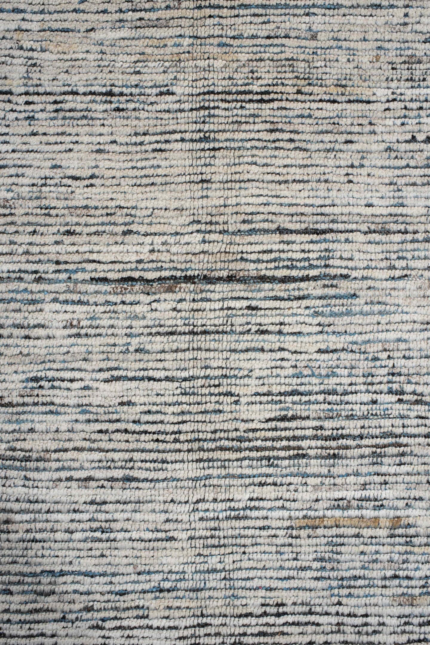 12' x 14' one-of-a-kind handmade vintage Tulu oversize rug. Color palette: ivory, slate, charcoal, taupe, gray, black, beige