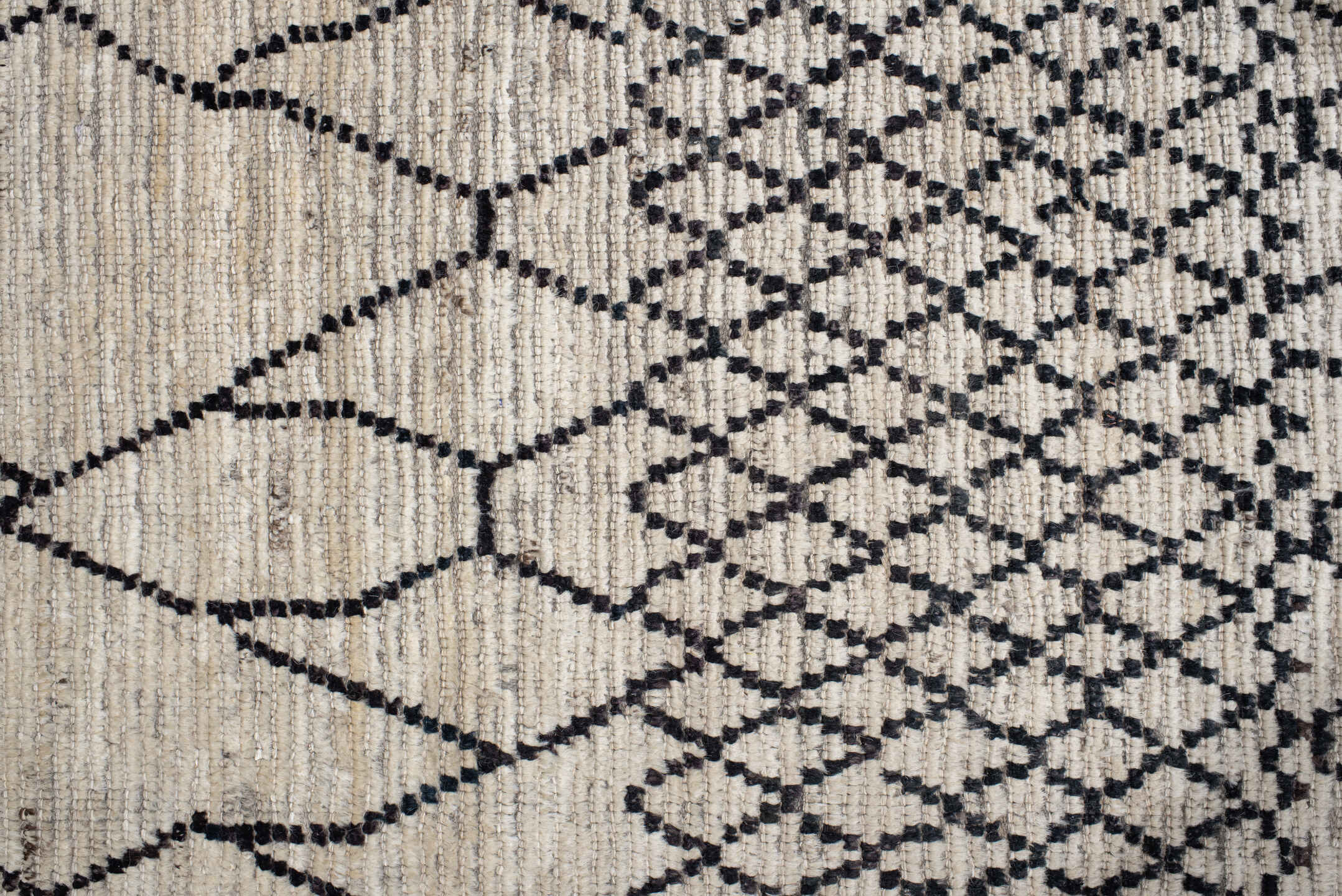 3' x 13' one-of-a-kind handmade vintage Tulu runner rug. Color palette: gray, off-white, black, light gray, pink, charcoal