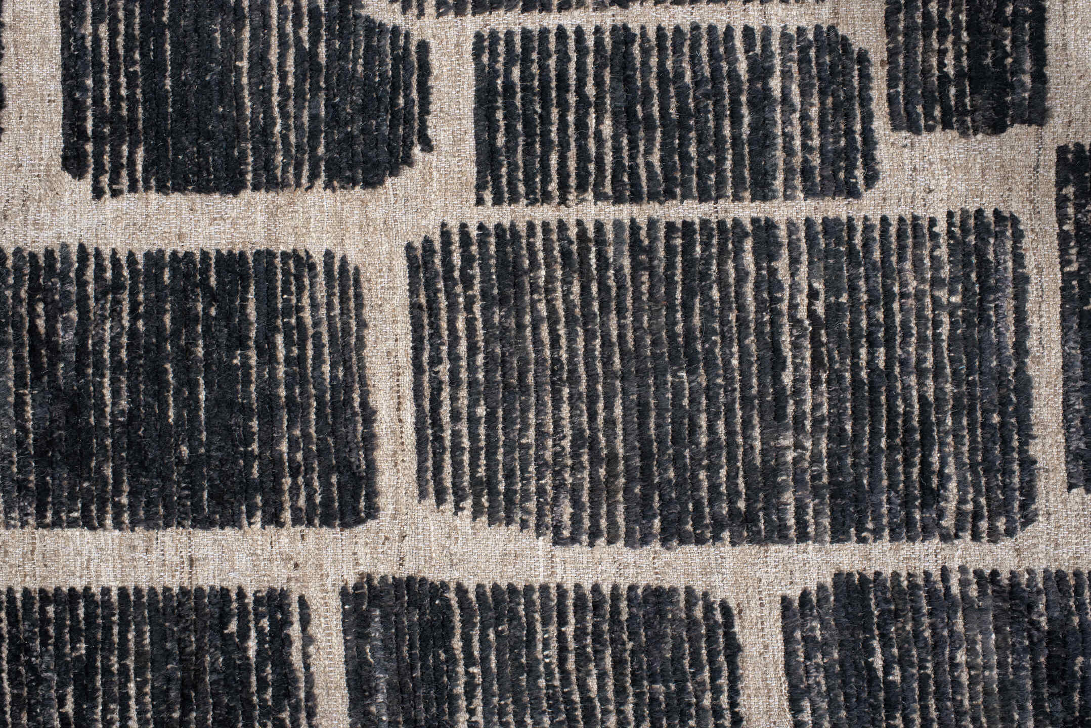 3' x 12' one-of-a-kind handmade vintage Tulu runner rug. Color palette: gray, light gray, off-white, pink, blue, black