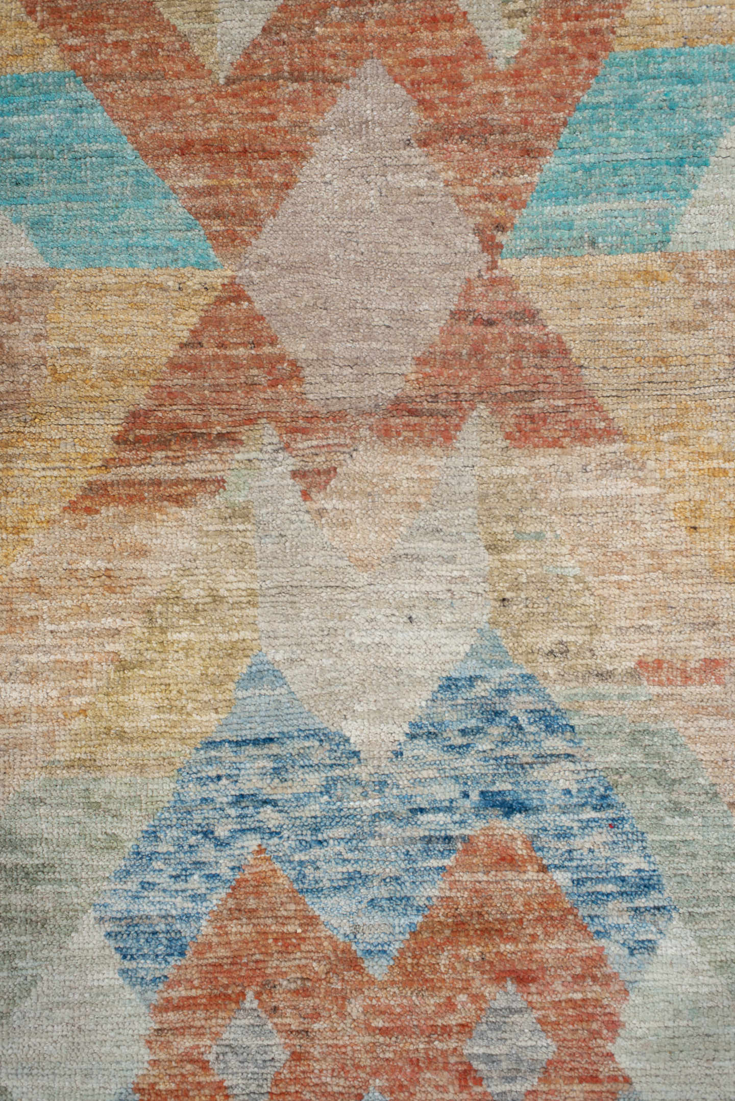2' x 9' one-of-a-kind handmade vintage Kilim runner rug. Color palette: ivory, aqua, coral, sand, pale blue, sage, taupe