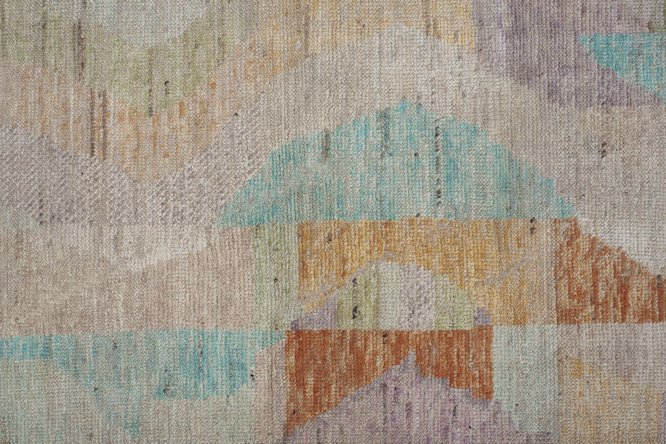 3' x 9' one-of-a-kind handmade vintage Kilim runner rug. Color palette: brown, burlywood, dark gray, gainsboro, gray