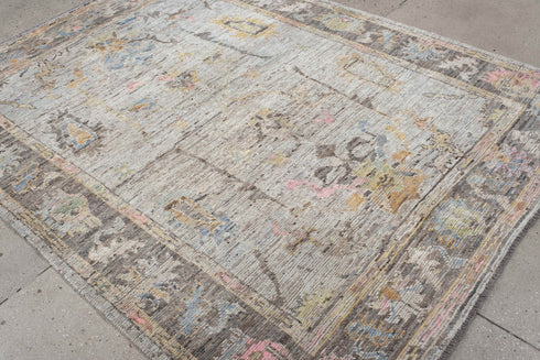 Vintage Oushak Area Rug (6' x 7')