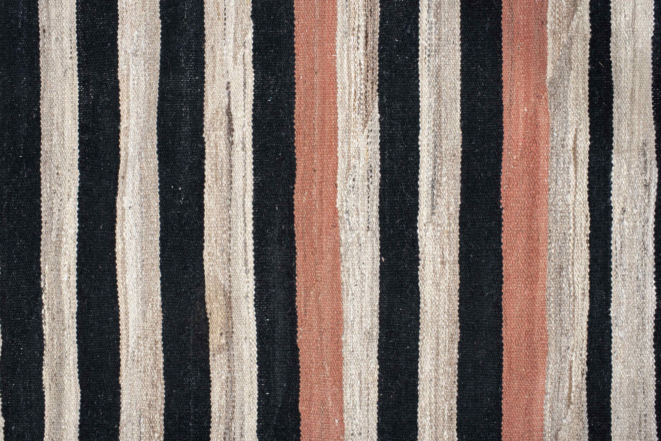 8' x 12' one-of-a-kind handmade vintage Kilim large size rug. Color palette: black, brown, charcoal, dark gray, gray