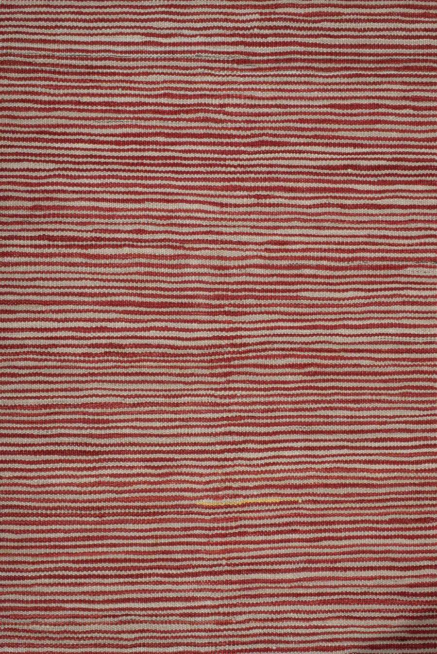2' x 12' one-of-a-kind handmade vintage Kilim runner rug. Color palette: rust, ivory, terracotta, brown