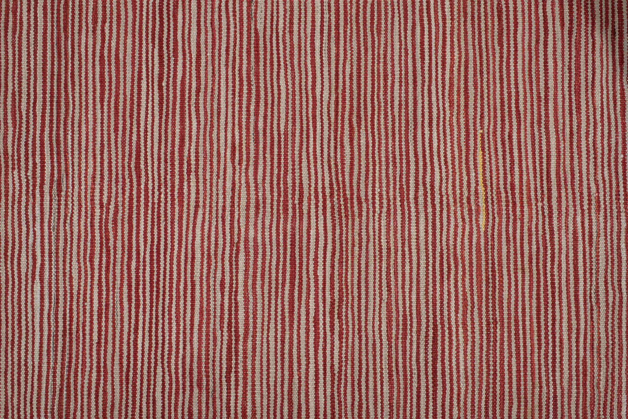 2' x 12' one-of-a-kind handmade vintage Kilim runner rug. Color palette: gray, pink, off-white, light gray, red, brown