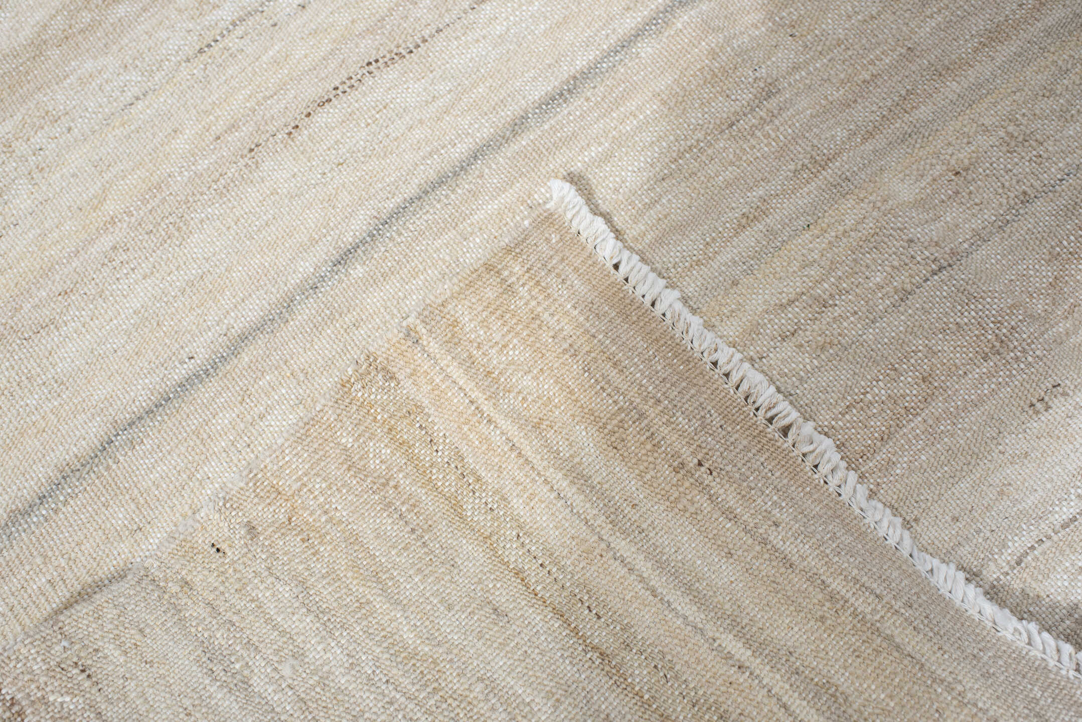 2' x 9' one-of-a-kind handmade vintage Kilim runner rug. Color palette: ivory, cream, beige, taupe, sand, light gray, gray