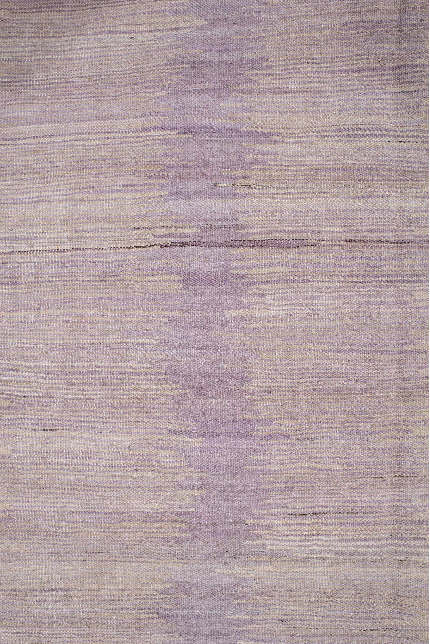 3' x 12' one-of-a-kind handmade vintage Kilim runner rug. Color palette: ivory, lavender, blush, rose, cream, light gray