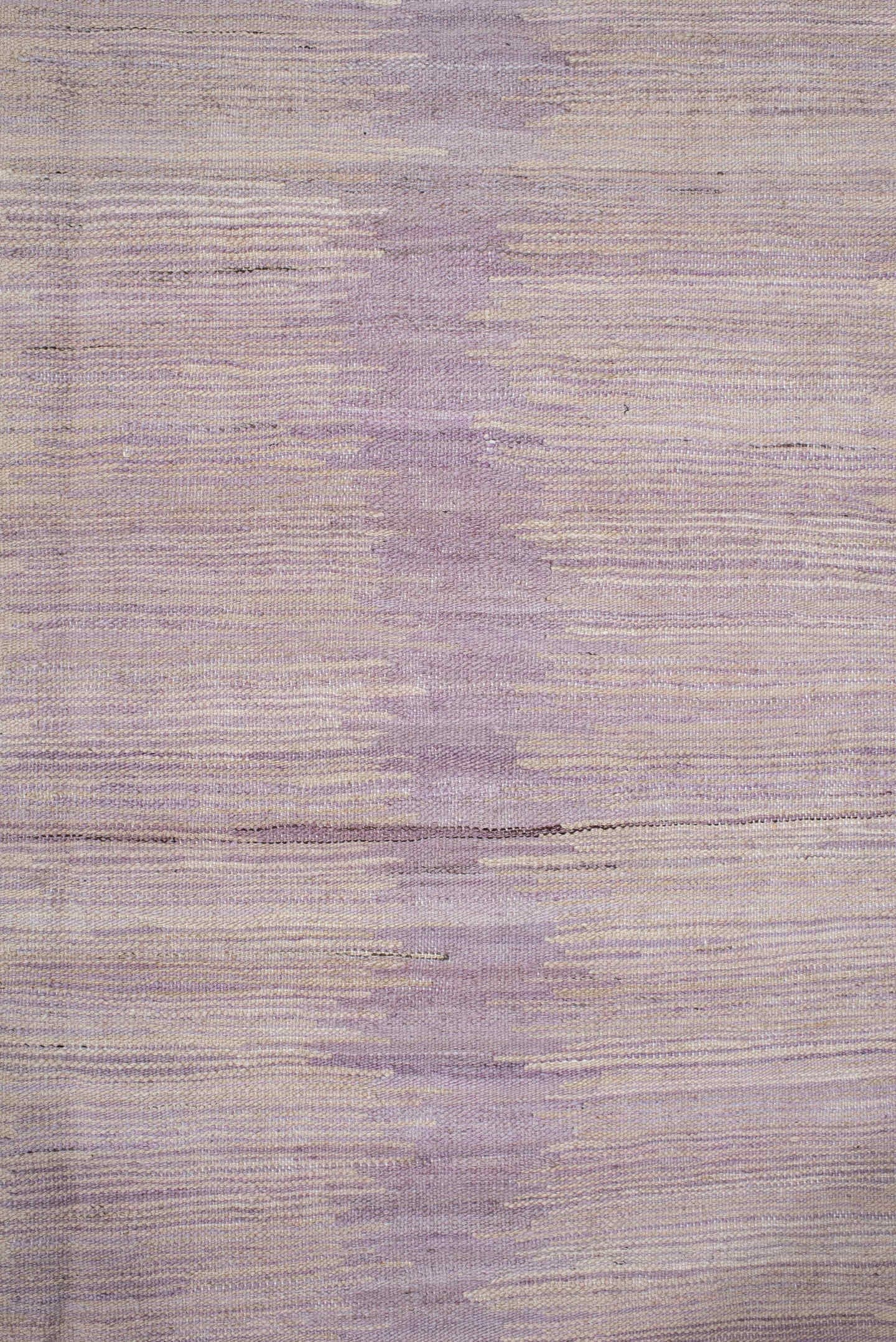 3' x 12' one-of-a-kind handmade vintage Kilim runner rug. Color palette: ivory, lavender, blush, rose, cream, light gray