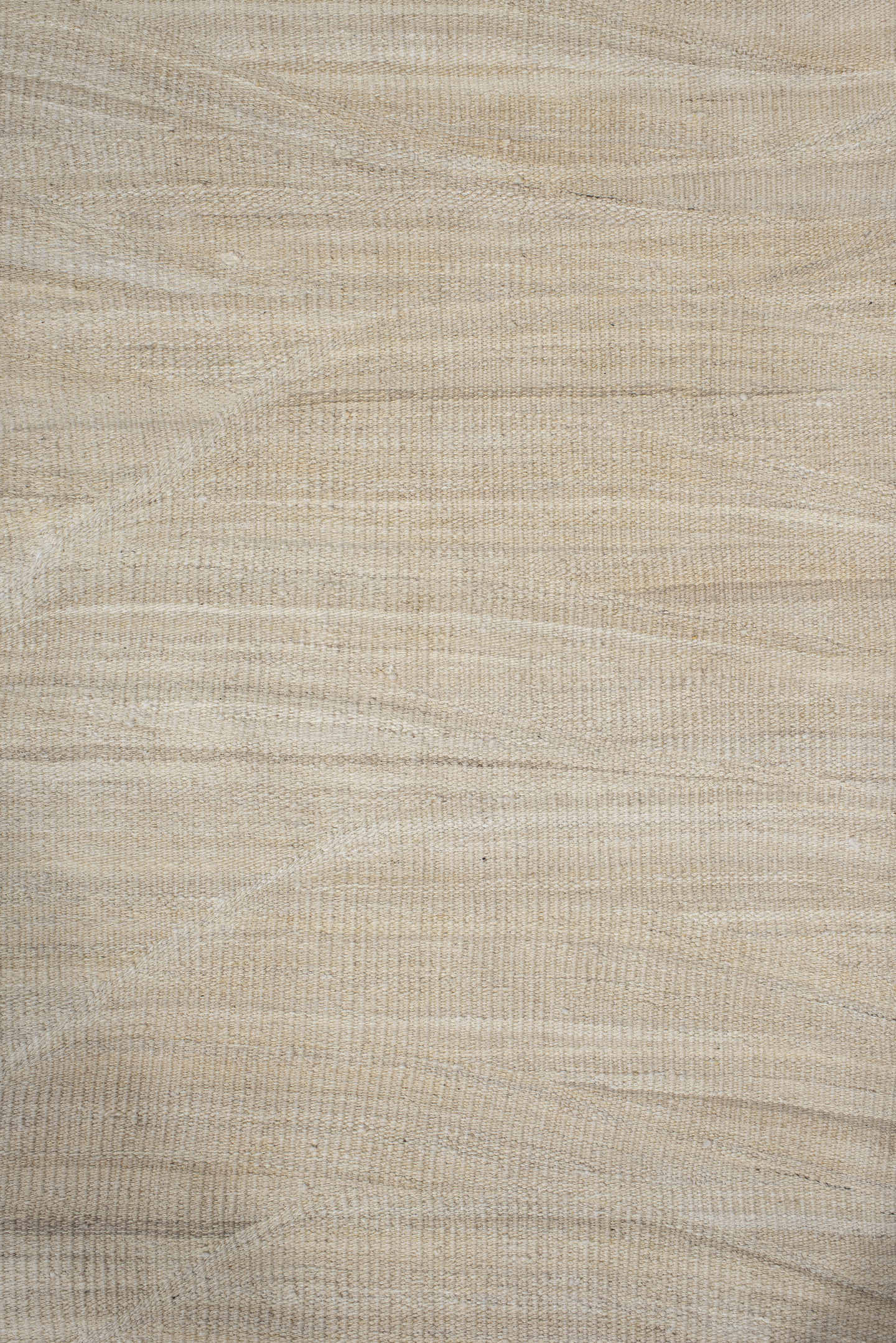 4' x 9' one-of-a-kind handmade vintage Kilim runner rug. Color palette: ivory, cream, beige, taupe, gray