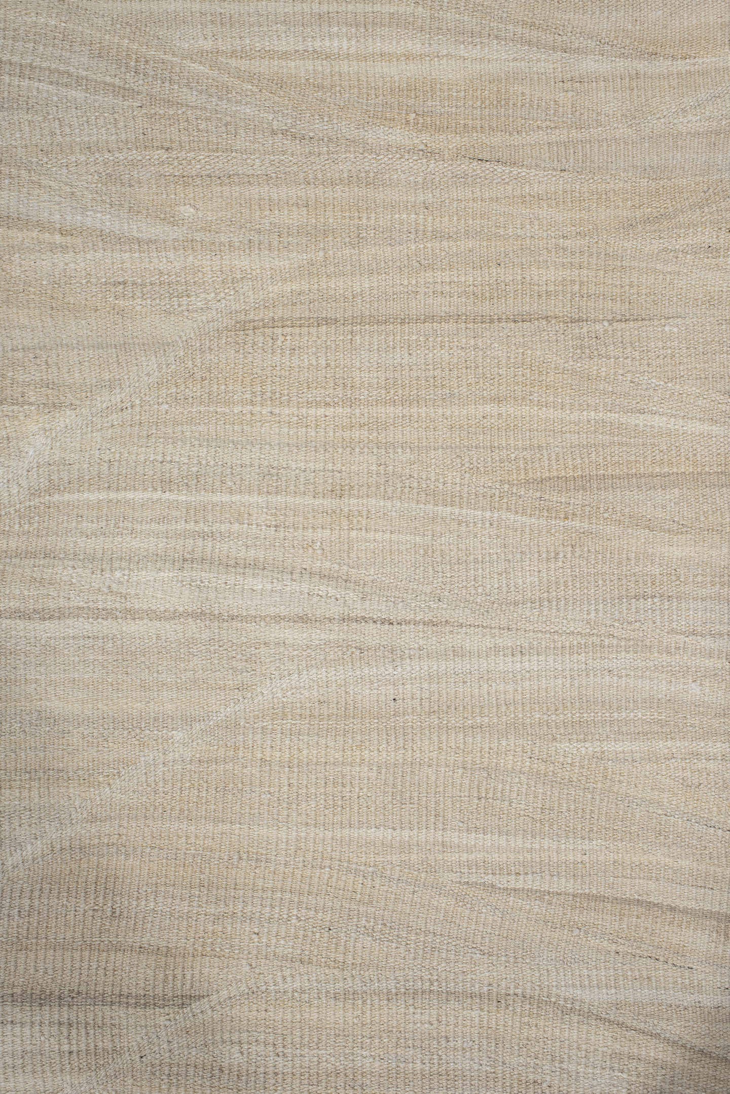 4' x 9' one-of-a-kind handmade vintage Kilim runner rug. Color palette: ivory, cream, beige, taupe, gray