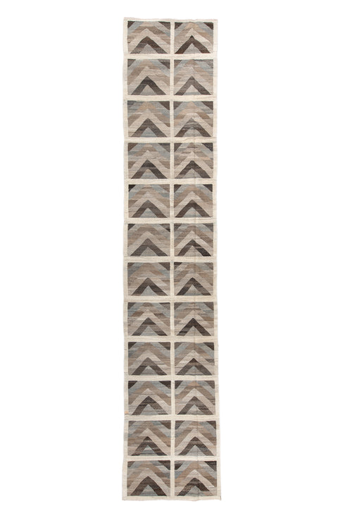 Vintage Kilim Runner Rug (3' x 19')