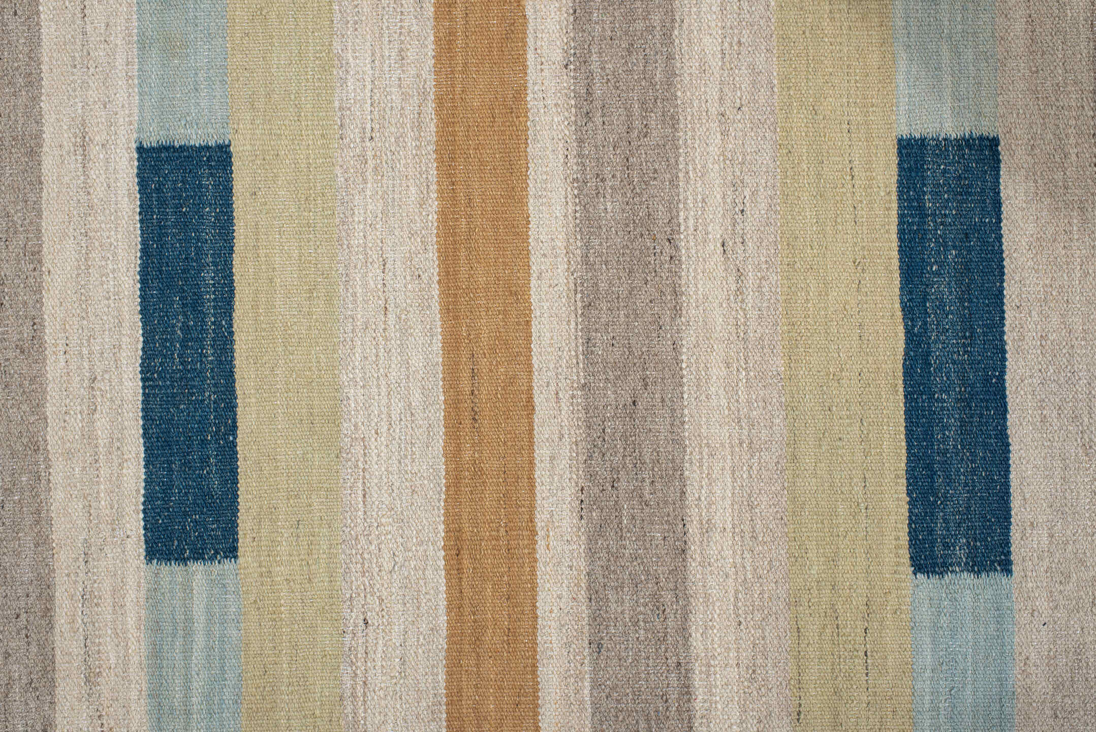 8' x 11' one-of-a-kind handmade vintage Kilim large size rug. Color palette: arapawa, blue, brown, dim gray, gray