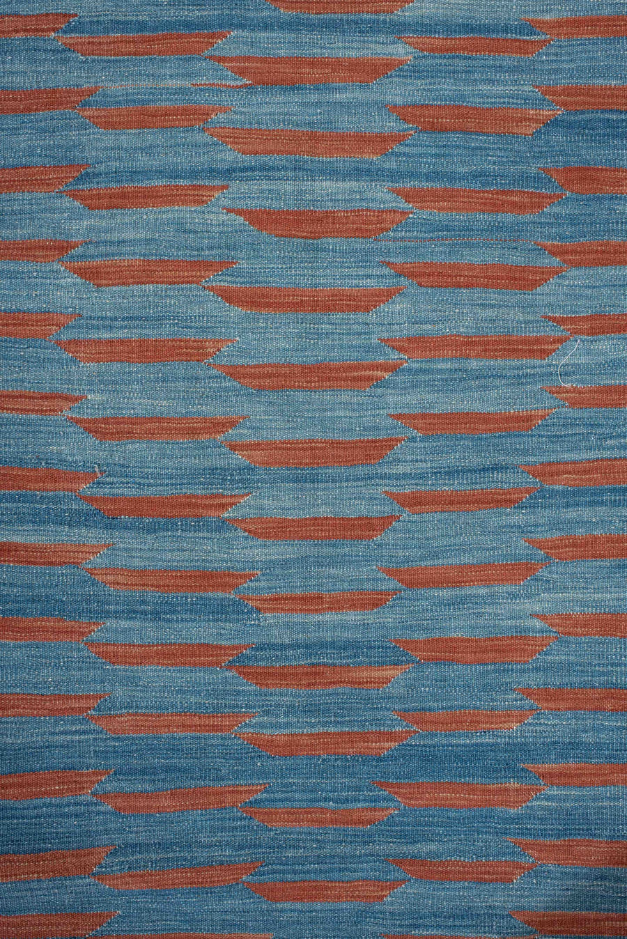 2' x 8' one-of-a-kind handmade vintage Kilim runner rug. Color palette: turquoise, lavender, rust, rose, teal, ivory