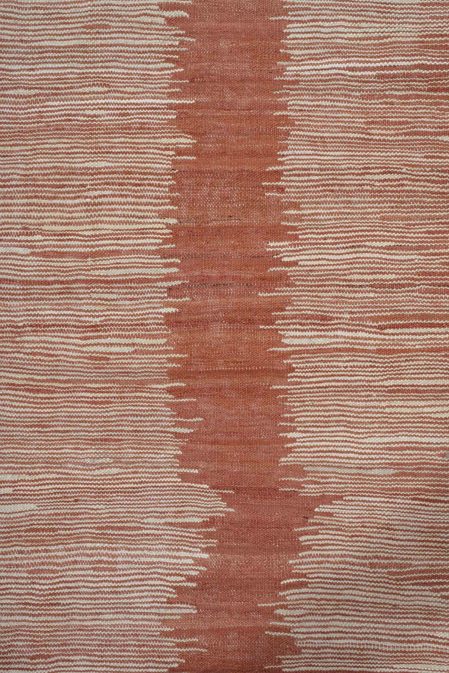 2' x 12' one-of-a-kind handmade vintage Kilim runner rug. Color palette: ivory, terra cotta, cream, terracotta, brown