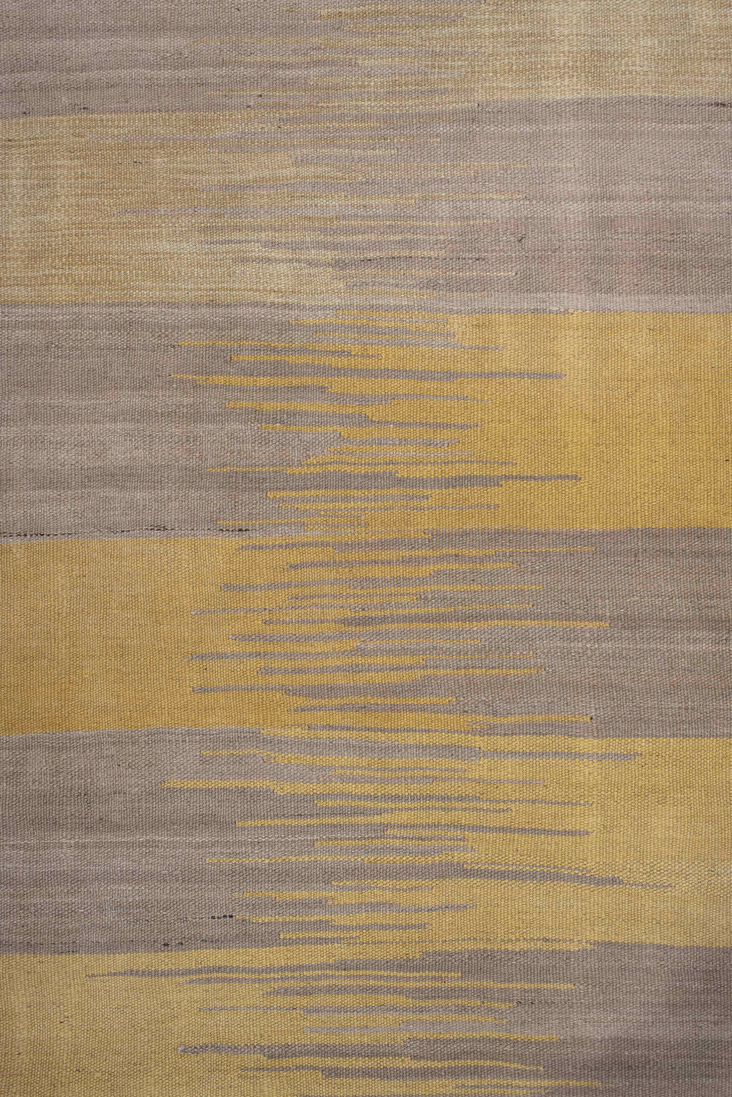 2' x 12' one-of-a-kind handmade vintage Kilim runner rug. Color palette: taupe, camel, gold, beige, gray