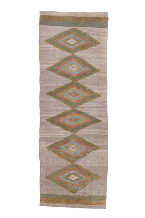 Vintage Kilim Runner Rug (3' x 9')