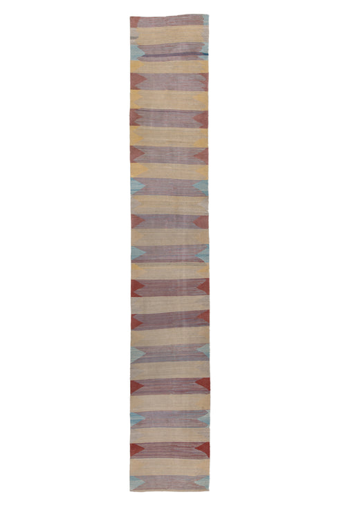Vintage Kilim Runner Rug (3' x 18')