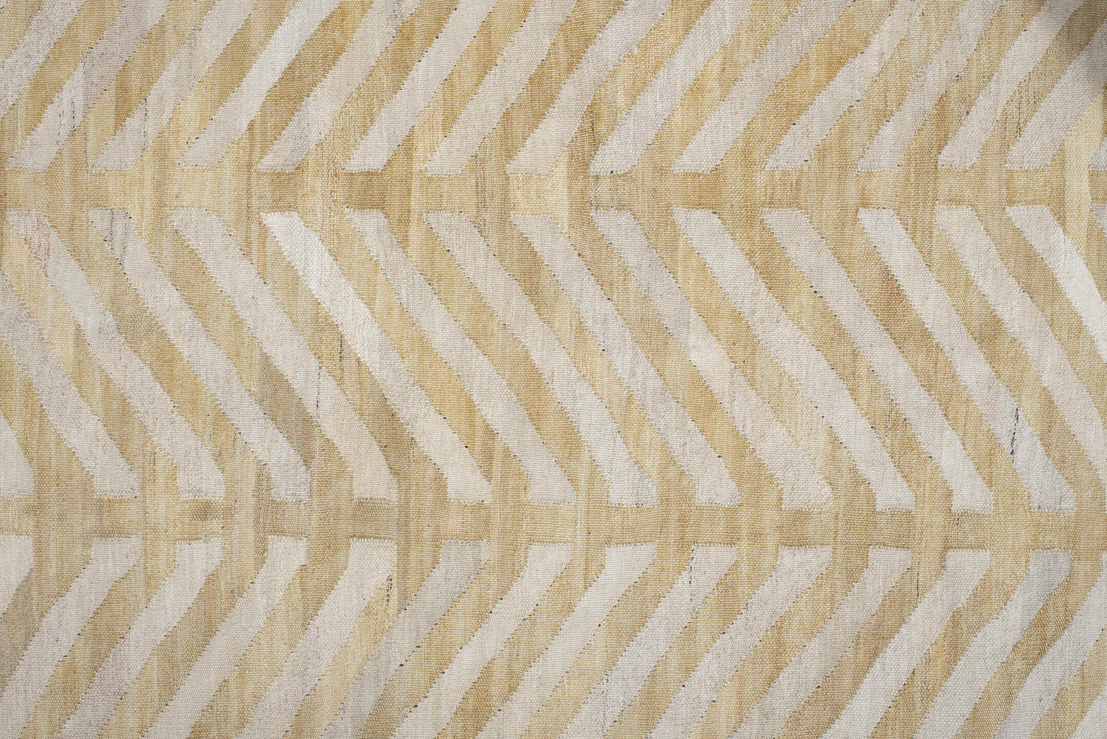 3' x 9' one-of-a-kind handmade vintage Kilim runner rug. Color palette: antiquewhite, brown, gainsboro, gray, light gray