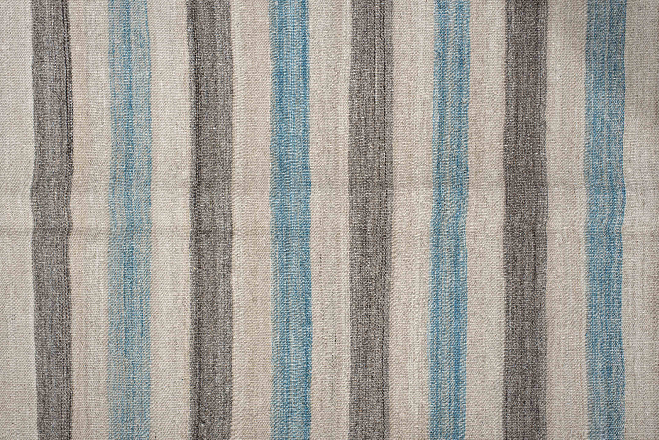 3' x 9' one-of-a-kind handmade vintage Kilim runner rug. Color palette: dark gray, gray, light gray, off-white, pink, silver